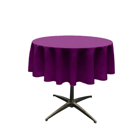 54" Round Poly Poplin Seamless Tablecloth Polyester Fabric - Round, Seamless, 54" Width (1 Piece)