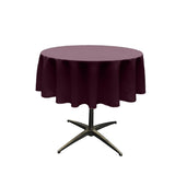 54" Round Poly Poplin Seamless Tablecloth Polyester Fabric - Round, Seamless, 54" Width (1 Piece)