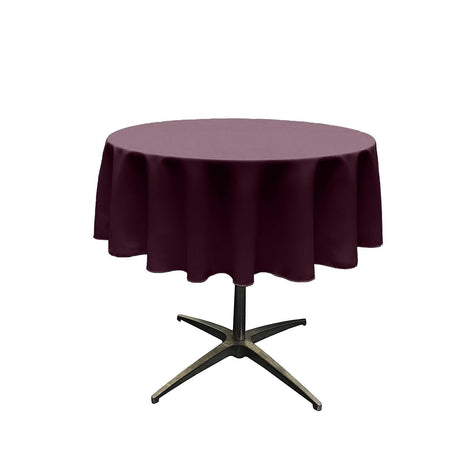 54" Round Poly Poplin Seamless Tablecloth Polyester Fabric - Round, Seamless, 54" Width (1 Piece)