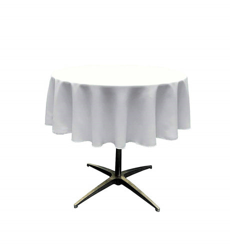 54" Round Poly Poplin Seamless Tablecloth Polyester Fabric - Round, Seamless, 54" Width (1 Piece)