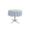 54" Round Tablecloth Polyester Fabric - Checkered Gingham Plaid, 54" Diameter (1 Piece)