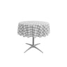 54" Round Tablecloth Polyester Fabric - Checkered Gingham Plaid, 54" Diameter (1 Piece)