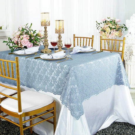 Rectangular Lace Tablecloth Elegant Table Overlay