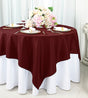 Square Polyester Table Overlay 54x54 Burgundy