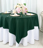 Premium Polyester Square Table Overlay 54x54 Hunter Green/Holly Green
