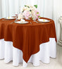 Square Polyester Table Overlay 54x54 Rust/Burnt Orange