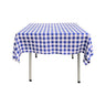 Polyester Gingham Plaid Fabric - White Checkered, 54" X 54" Square Tablecloth, 6" Drop (1 Tablecloth)