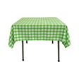 Polyester Gingham Plaid Fabric - White Checkered, 54" X 54" Square Tablecloth, 6" Drop (1 Tablecloth)