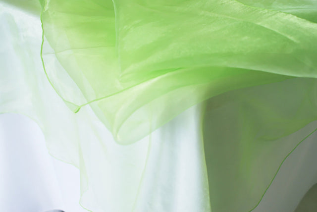 Organza Table Overlay 54x108 Rectangular Apple Green