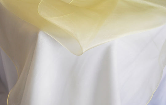 Rectangular Organza Table Overlay Sheer Elegant Linen