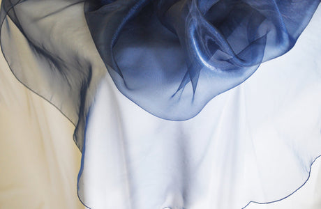 Organza Table Overlay 54x108 Rectangular Navy Blue