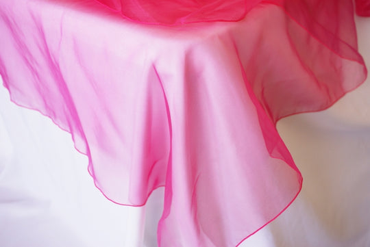 Rectangular Organza Table Overlay Sheer Elegant Linen