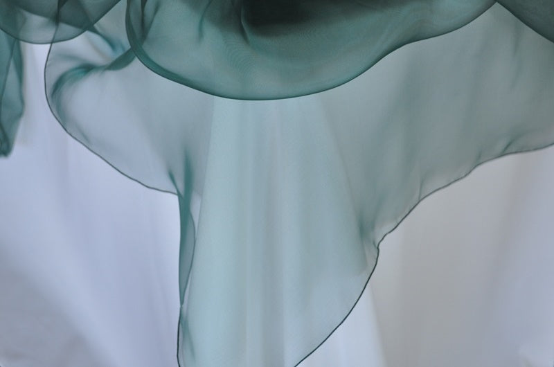 Organza Table Overlay 54x108 Rectangular Hunter Green/Holly Green