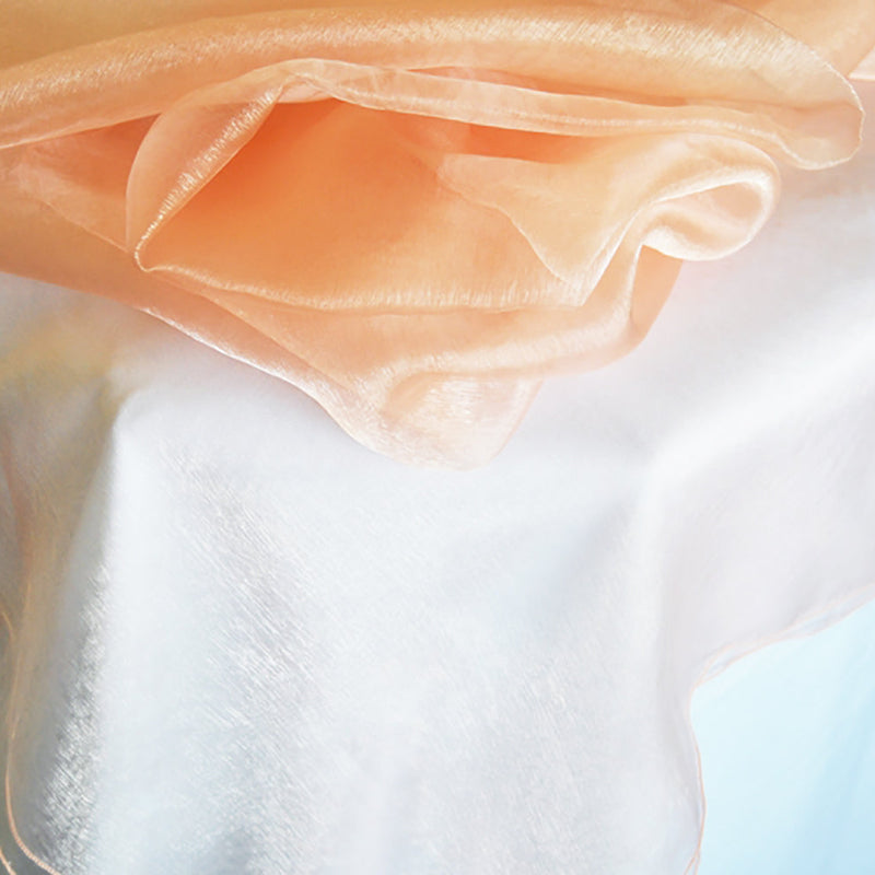 Organza Table Overlay 54x108 Rectangular Apricot Peach