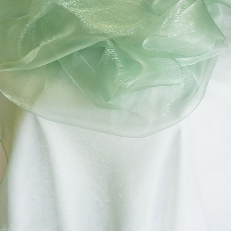 Organza Table Overlay 54x108 Rectangular Sage Green