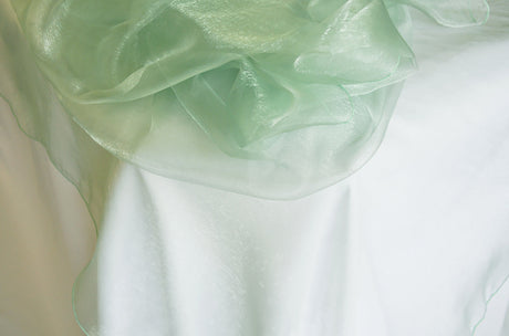 Organza Table Overlay 54x108 Rectangular Sage Green