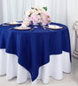 Square Polyester Table Overlay 54x54 Navy Blue