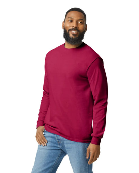 Gildan 5400 Long Sleeve Cotton Fabric - Cardinal Red, Classic Fit, Long Sleeve (1 Piece)