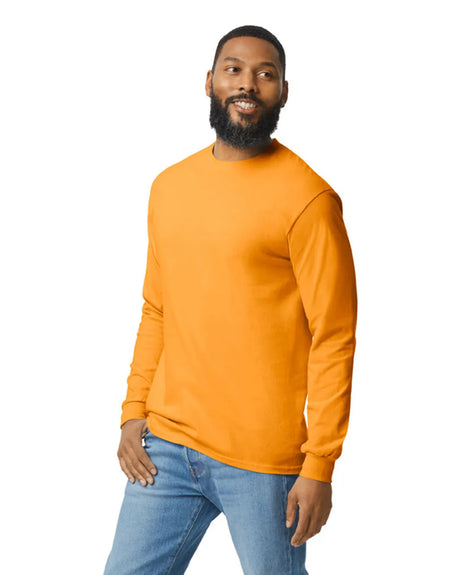 Gildan 5400 Long Sleeve Cotton Fabric - Gold, Classic Fit, Long Sleeve (1 Piece)