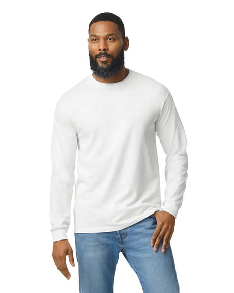Gildan 5400 Long Sleeve Cotton Fabric - White, Long Sleeve, Classic Fit (1 Piece)