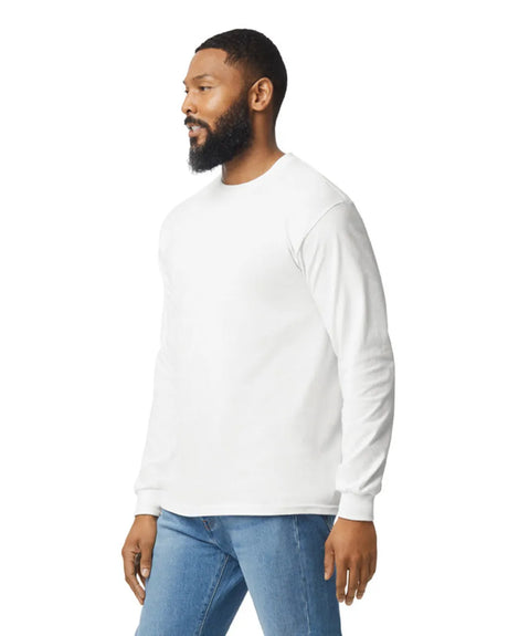 Gildan 5400 Long Sleeve Cotton Fabric - White, Long Sleeve, Classic Fit (1 Piece)