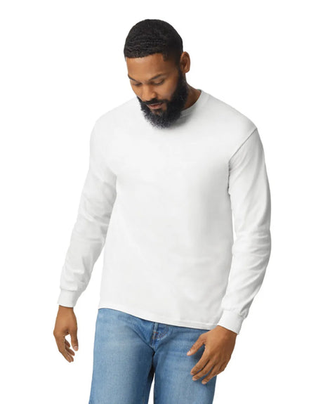 Gildan 5400 Long Sleeve Cotton Fabric - White, Long Sleeve, Classic Fit (1 Piece)