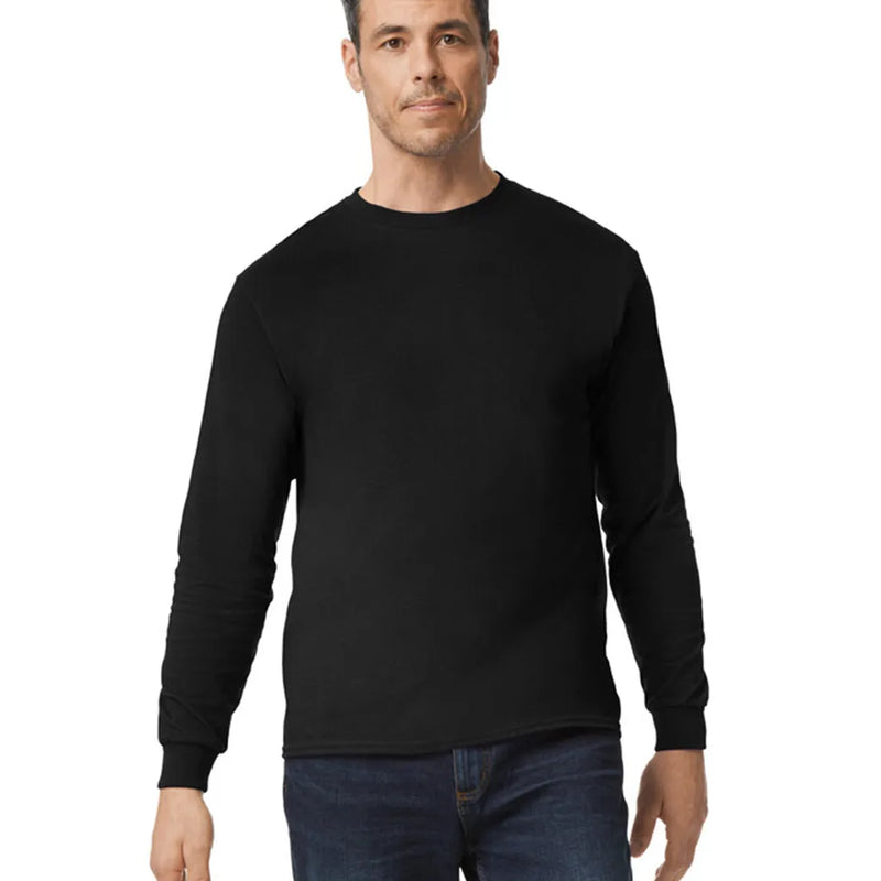 Gildan 5400 Long Sleeve Cotton Fabric - Black, Classic Fit, Rib Cuffs (1 Piece)