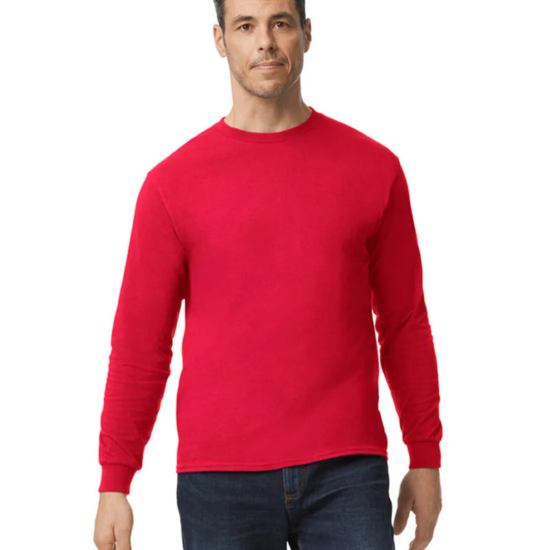 Gildan 5400 Long Sleeve Cotton Fabric - Red, Classic Fit, Long Sleeve (1 Piece)