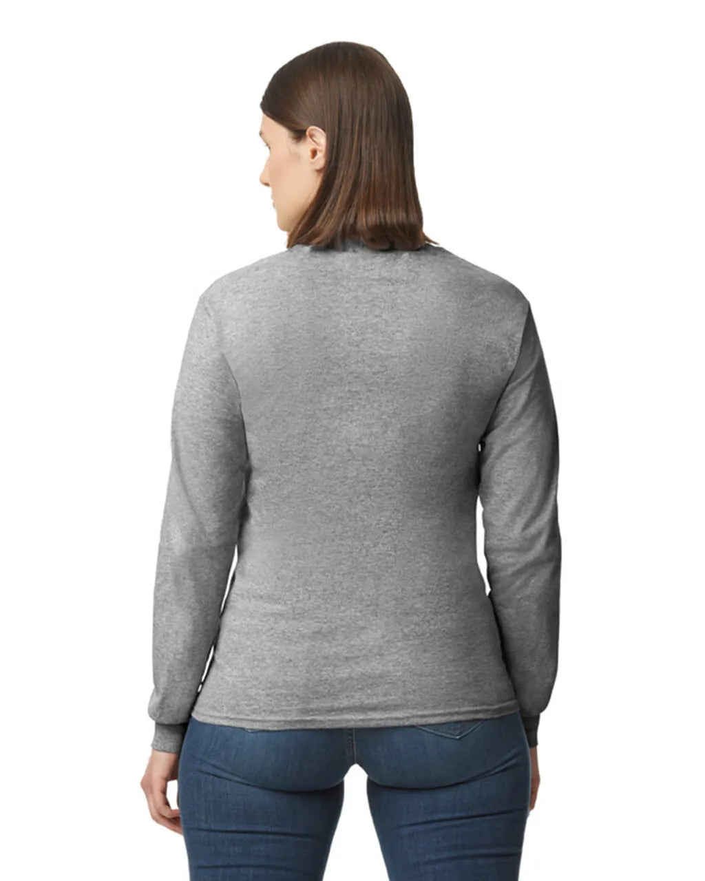 Gildan 5400 Long Sleeve Cotton Fabric - Sport Grey, Classic Fit, Rib Cuffs (1 Piece)