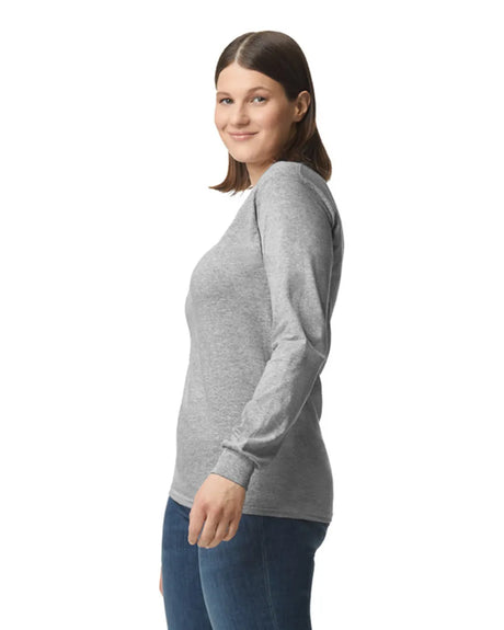 Gildan 5400 Long Sleeve Cotton Fabric - Sport Grey, Classic Fit, Rib Cuffs (1 Piece)