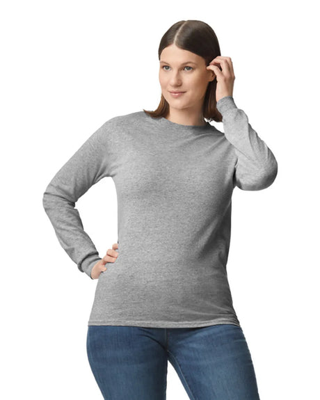 Gildan 5400 Long Sleeve Cotton Fabric - Sport Grey, Classic Fit, Rib Cuffs (1 Piece)