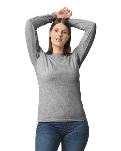 Gildan 5400 Long Sleeve Cotton Fabric - Sport Grey, Classic Fit, Rib Cuffs (1 Piece)