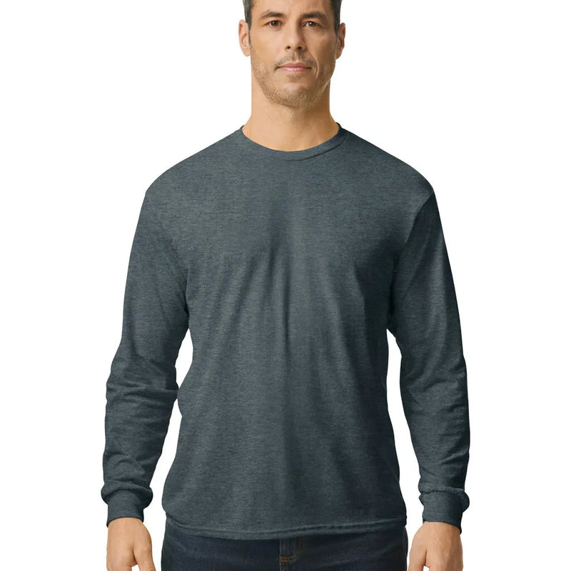 Gildan 5400 Long Sleeve Cotton Fabric - Dark Heather, Classic Fit, Long Sleeve (1 Piece)