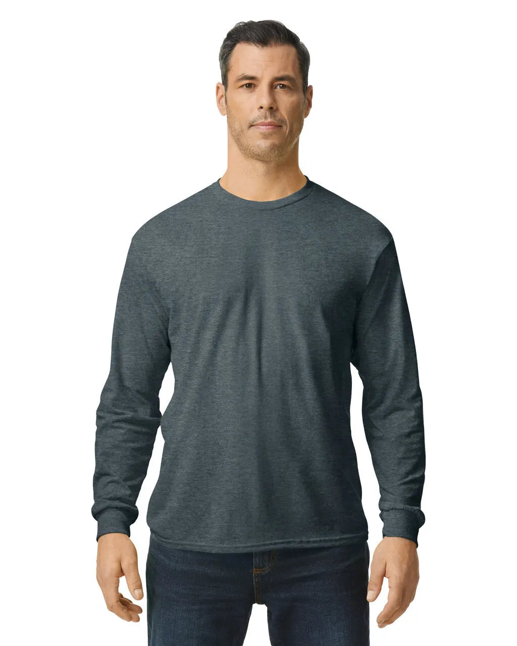 Gildan 5400 Long Sleeve Cotton Fabric - Dark Heather, Classic Fit, Long Sleeve (1 Piece)
