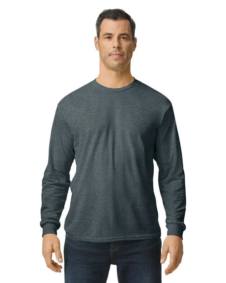 Gildan 5400 Long Sleeve Cotton Fabric - Dark Heather, Classic Fit, Long Sleeve (1 Piece)
