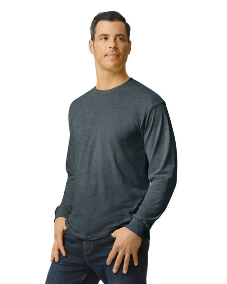 Gildan 5400 Long Sleeve Cotton Fabric - Dark Heather, Classic Fit, Long Sleeve (1 Piece)