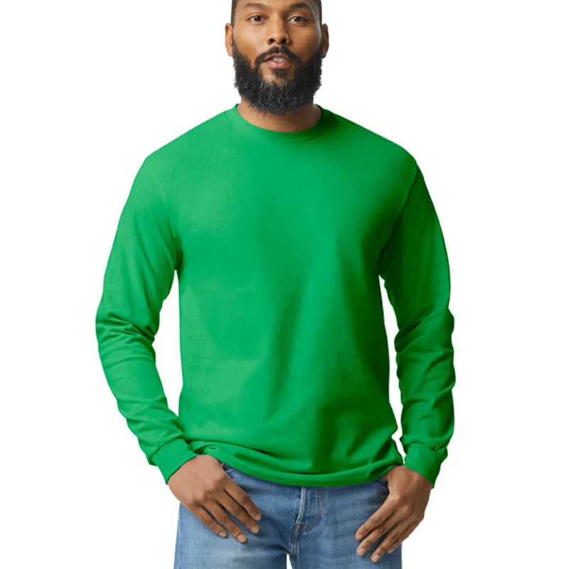 Gildan 5400 Long Sleeve Cotton Fabric - Irish Green, Classic Fit, Long Sleeve (1 Piece)