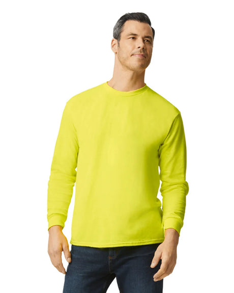 Gildan 5400 Long Sleeve Cotton Fabric - Safety Green, Classic Fit, Rib Cuffs (1 Unit)