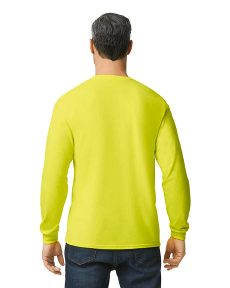 Gildan 5400 Long Sleeve Cotton Fabric - Safety Green, Classic Fit, Rib Cuffs (1 Unit)