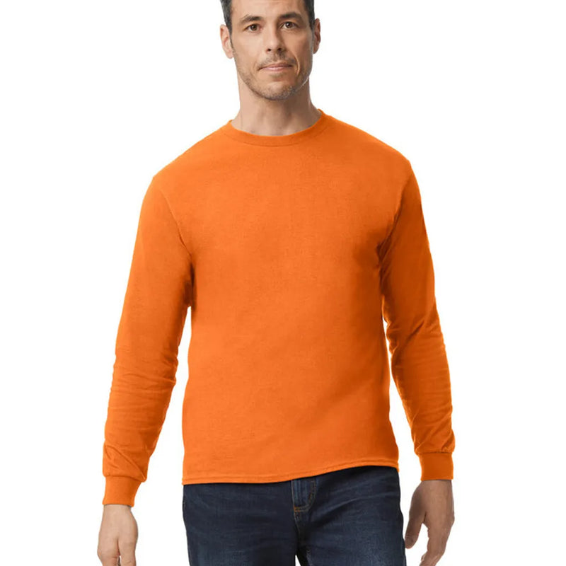 Gildan 5400 Long Sleeve Cotton Fabric - Safety Orange, Long Sleeve, Classic Fit (1 Piece)