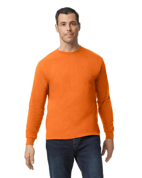 Gildan 5400 Long Sleeve Cotton Fabric - Safety Orange, Long Sleeve, Classic Fit (1 Piece)