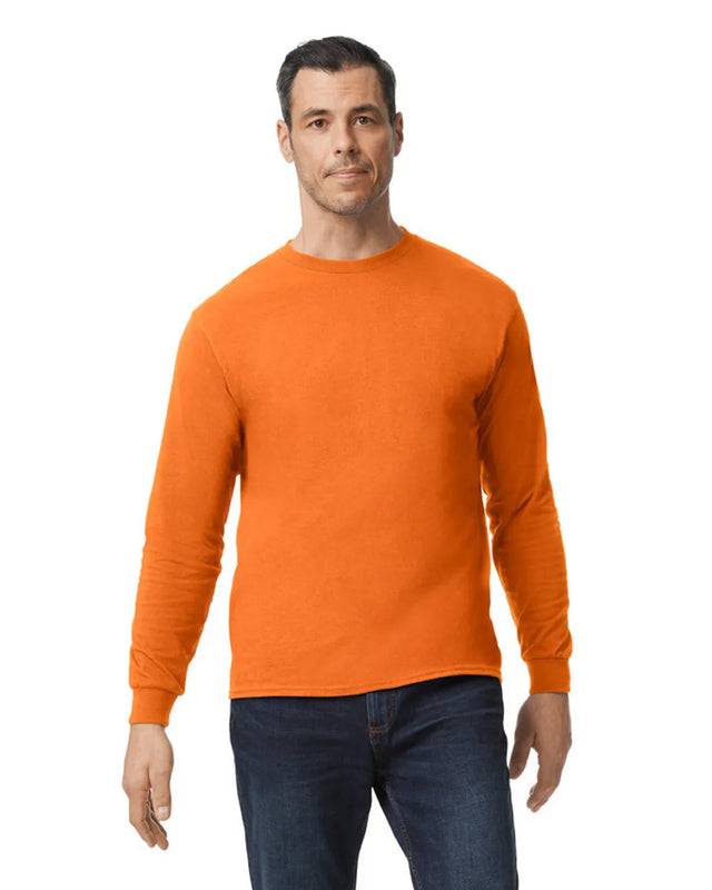 Gildan 5400 Long Sleeve Cotton Fabric - Safety Orange, Long Sleeve, Classic Fit (1 Piece)
