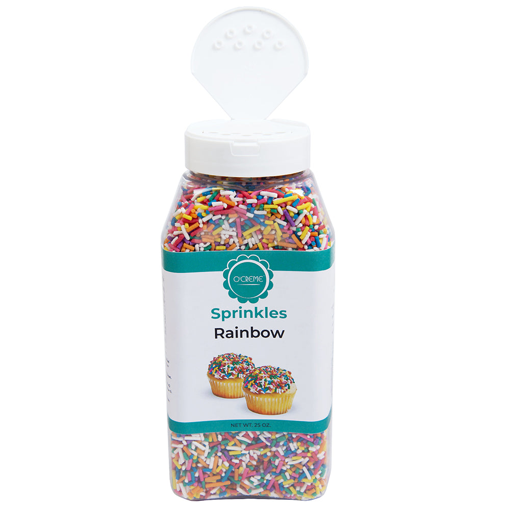 O'Creme Rainbow Sprinkles, 25 oz.