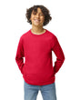 Gildan 5400B Youth Long Sleeve Cotton Fabric - Red, Classic Fit, Rib Cuffs (1 Piece)