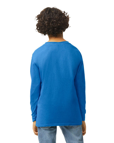 Gildan 5400B Youth Long Sleeve Cotton Fabric - Royal, Classic Fit, Long Sleeve (1 Piece)