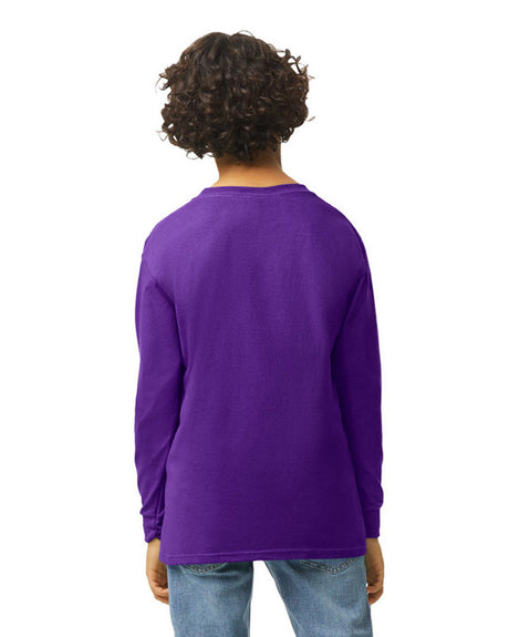 Gildan 5400B Youth Long Sleeve Cotton Fabric - Purple, Classic Fit, Long Sleeve (1 Piece)