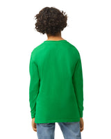 Gildan 5400B Youth Long Sleeve Cotton Fabric - Irish Green, Preshrunk Jersey Knit, Long Sleeve (1 Piece)