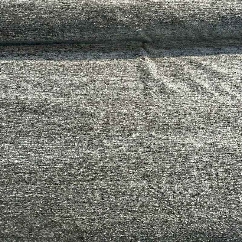 Soft Cuddle Chenille Upholstery Fabric - Metal Gray Cuddle, 54" Width (1 Yard)