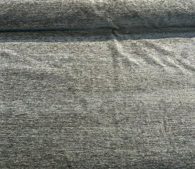 Soft Cuddle Chenille Upholstery Fabric - Metal Gray Cuddle, 54" Width (1 Yard)