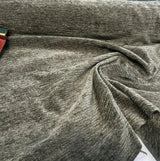 Soft Cuddle Chenille Upholstery Fabric - Metal Gray Cuddle, 54" Width (1 Yard)